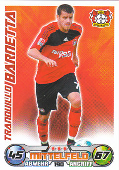 Tranquillo Barnetta Bayer 04 Leverkusen 2009/10 Topps MA Bundesliga #190